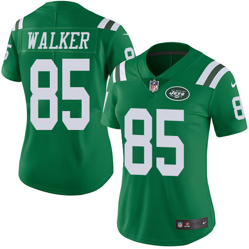 Women's Nike New York Jets #85 Wesley Walker Limited Green Rush Vapor Untouchable NFL Jersey