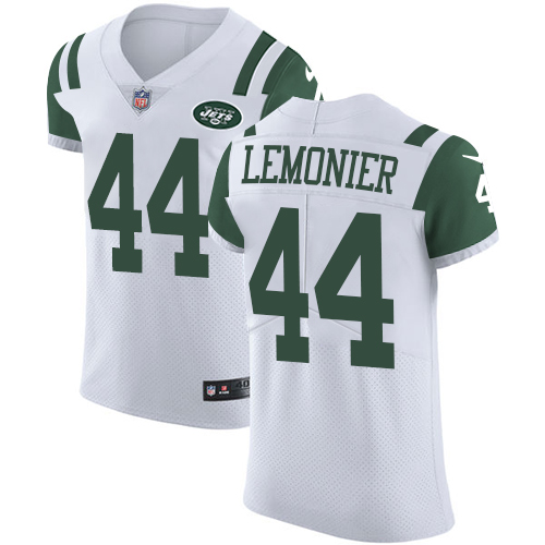 Men's Nike New York Jets #44 Corey Lemonier Elite White NFL Jersey