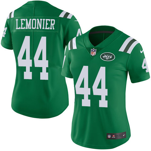 Women's Nike New York Jets #44 Corey Lemonier Limited Green Rush Vapor Untouchable NFL Jersey