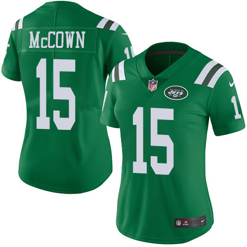 Women's Nike New York Jets #15 Josh McCown Limited Green Rush Vapor Untouchable NFL Jersey