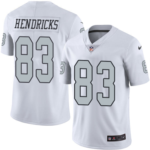 Men's Nike Oakland Raiders #83 Ted Hendricks Elite White Rush Vapor Untouchable NFL Jersey