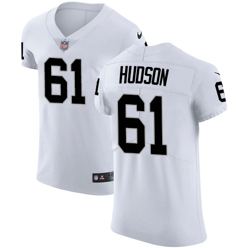 Men's Nike Oakland Raiders #61 Rodney Hudson White Vapor Untouchable Elite Player NFL Jersey