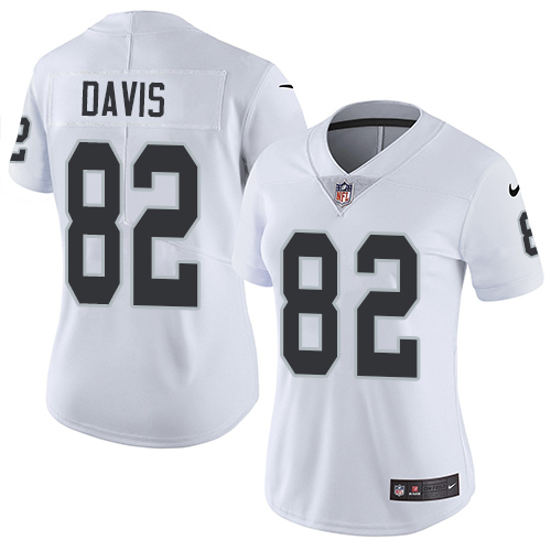 Women's Nike Oakland Raiders #82 Al Davis White Vapor Untouchable Elite Player NFL Jersey