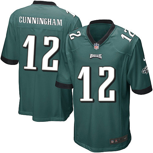Men's Nike Philadelphia Eagles #12 Randall Cunningham Game Midnight Green Team Color NFL Jersey
