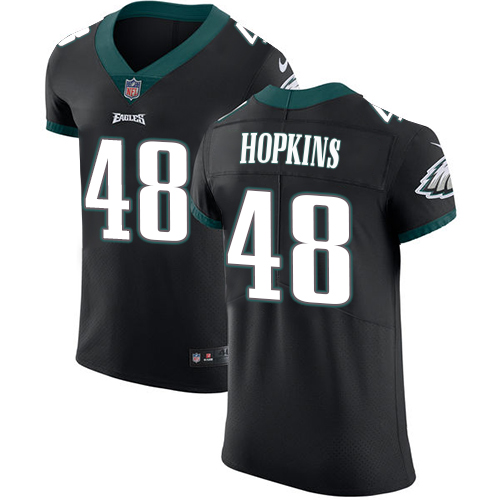 Men's Nike Philadelphia Eagles #48 Wes Hopkins Black Vapor Untouchable Elite Player NFL Jersey