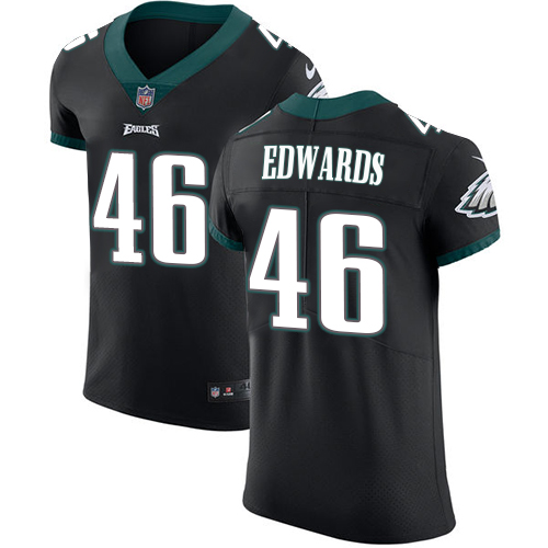 Men's Nike Philadelphia Eagles #46 Herman Edwards Black Vapor Untouchable Elite Player NFL Jersey
