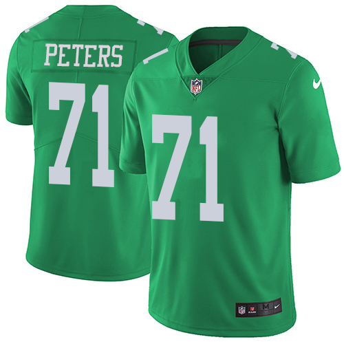 Men's Nike Philadelphia Eagles #71 Jason Peters Limited Green Rush Vapor Untouchable NFL Jersey