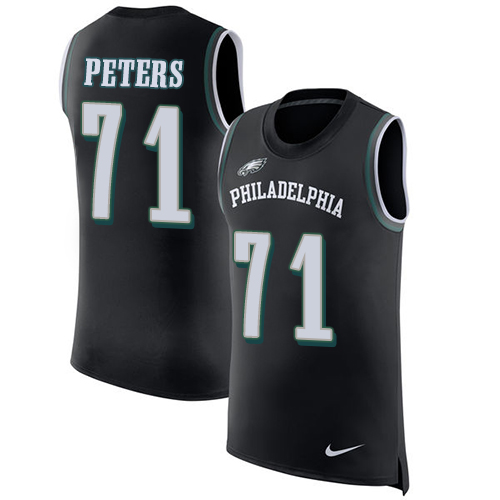Men's Nike Philadelphia Eagles #71 Jason Peters Black Rush Player Name & Number Tank Top NFL Jersey