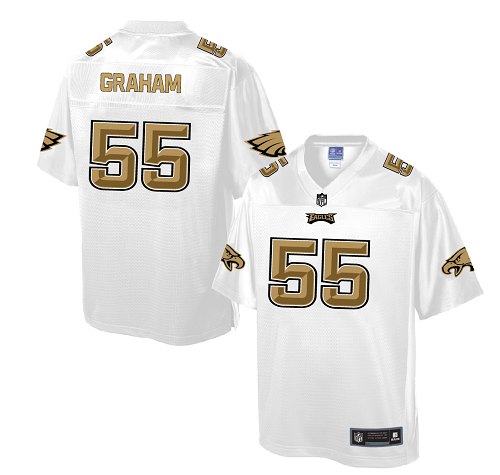 Men's Nike Philadelphia Eagles #55 Brandon Graham Game White Pro Line Fashion NFL Jersey