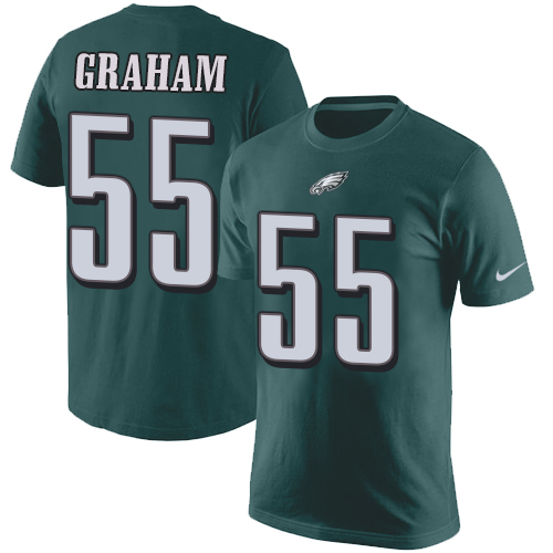 NFL Nike Philadelphia Eagles #55 Brandon Graham Green Rush Pride Name & Number T-Shirt