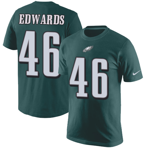 NFL Nike Philadelphia Eagles #46 Herman Edwards Green Rush Pride Name & Number T-Shirt