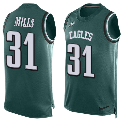 Men's Nike Philadelphia Eagles #31 Jalen Mills Limited Midnight Green Player Name & Number Tank Top NFL Jersey