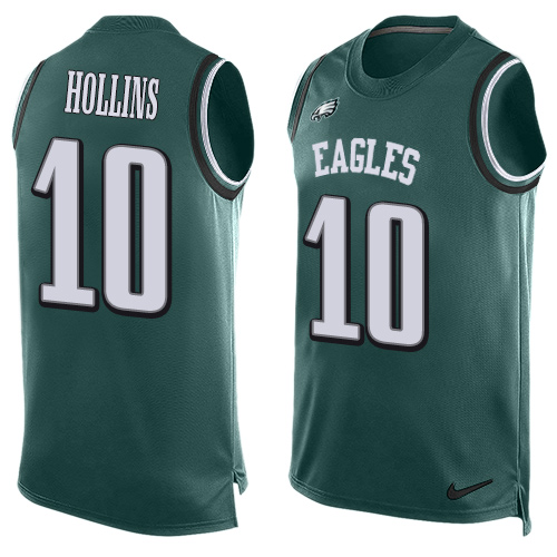 Men's Nike Philadelphia Eagles #10 Mack Hollins Limited Midnight Green Player Name & Number Tank Top NFL Jersey