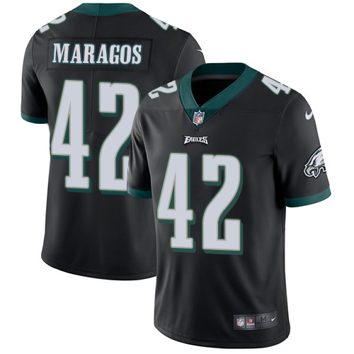 Men's Nike Philadelphia Eagles #42 Chris Maragos Black Alternate Vapor Untouchable Limited Player NFL Jersey