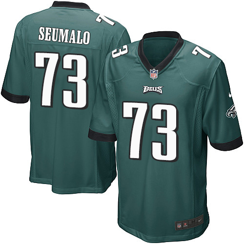 Men's Nike Philadelphia Eagles #73 Isaac Seumalo Game Midnight Green Team Color NFL Jersey