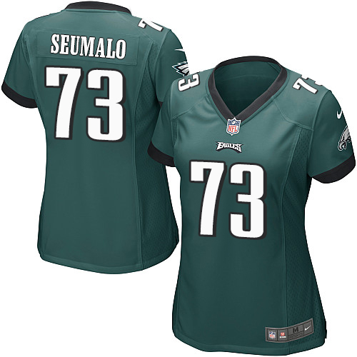 Women's Nike Philadelphia Eagles #73 Isaac Seumalo Game Midnight Green Team Color NFL Jersey