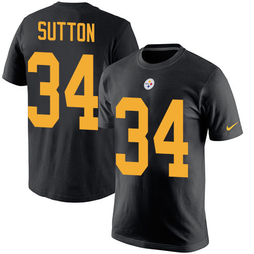 NFL Nike Pittsburgh Steelers #34 Cameron Sutton Black Rush Pride Name & Number T-Shirt