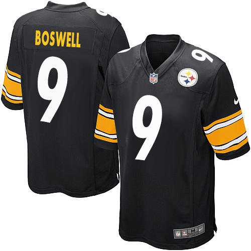 Men's Nike Pittsburgh Steelers #9 Chris Boswell Game Black Team Color NFL Jersey