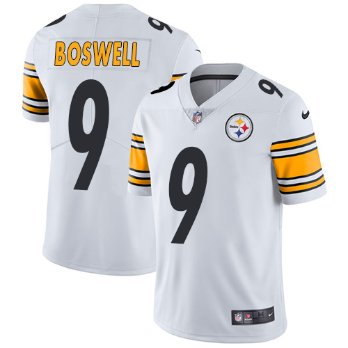 Men's Nike Pittsburgh Steelers #9 Chris Boswell White Vapor Untouchable Limited Player NFL Jersey