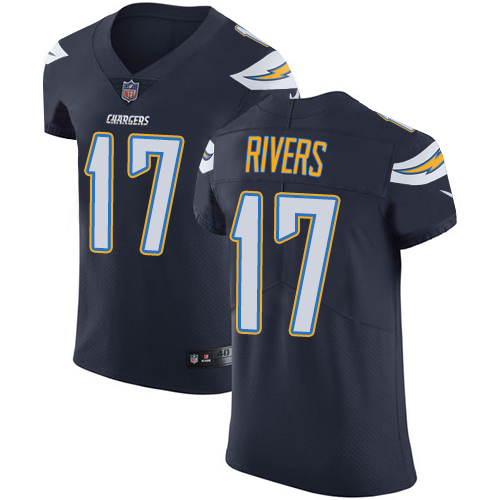 Men's Nike Los Angeles Chargers #17 Philip Rivers Elite Navy Blue Team Color NFL Jersey