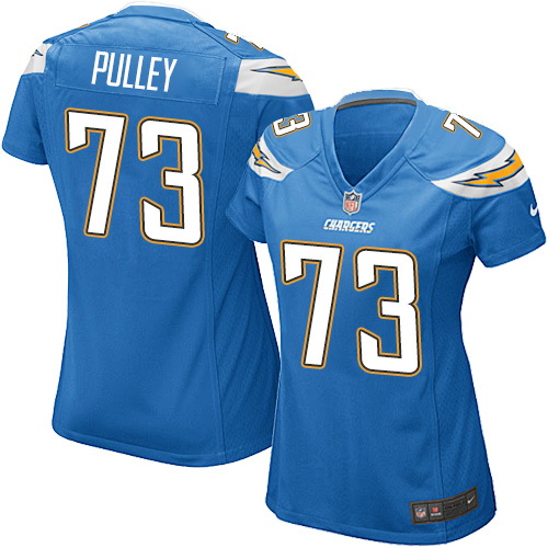 Women's Nike Los Angeles Chargers #73 Spencer Pulley Game Electric Blue Alternate NFL Jersey