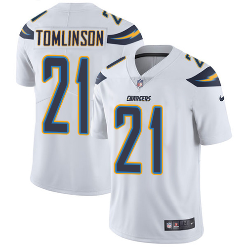 Youth Nike Los Angeles Chargers #21 LaDainian Tomlinson White Vapor Untouchable Elite Player NFL Jersey