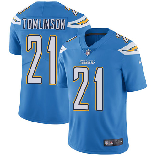 Youth Nike Los Angeles Chargers #21 LaDainian Tomlinson Electric Blue Alternate Vapor Untouchable Elite Player NFL Jersey