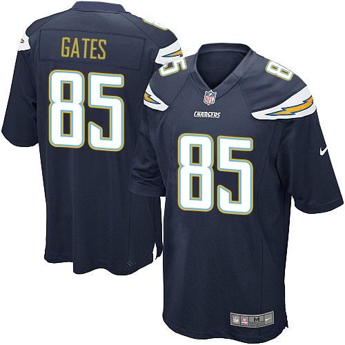 Men's Nike Los Angeles Chargers #85 Antonio Gates Game Navy Blue Team Color NFL Jersey