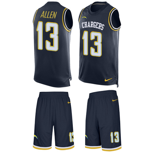 Men's Nike Los Angeles Chargers #13 Keenan Allen Limited Navy Blue Tank Top Suit NFL Jersey