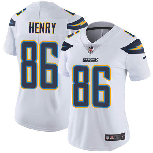 Women's Nike Los Angeles Chargers #86 Hunter Henry White Vapor Untouchable Elite Player NFL Jersey