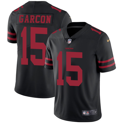 Youth Nike San Francisco 49ers #15 Pierre Garcon Black Vapor Untouchable Elite Player NFL Jersey