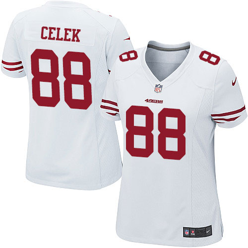 Women's Nike San Francisco 49ers #88 Garrett Celek Game White NFL Jersey