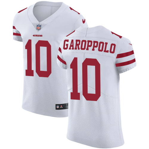 Men's Nike San Francisco 49ers #10 Jimmy Garoppolo White Vapor Untouchable Elite Player NFL Jersey