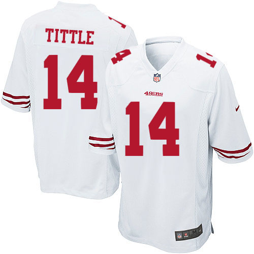 Men's Nike San Francisco 49ers #14 Y.A. Tittle Game White NFL Jersey