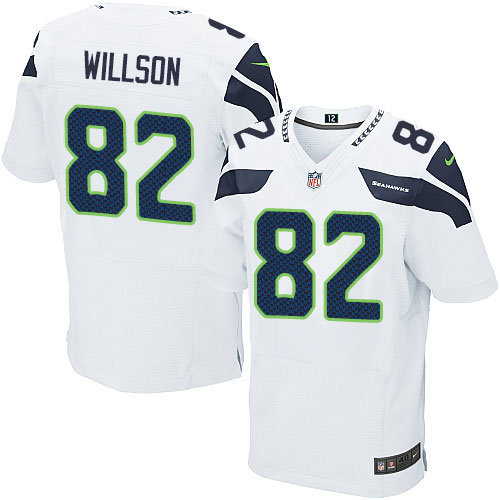 Men's Nike Seattle Seahawks #82 Luke Willson Elite White NFL Jersey