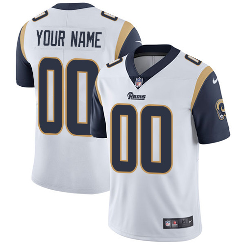 Youth Nike Los Angeles Rams Customized White Vapor Untouchable Custom Limited NFL Jersey