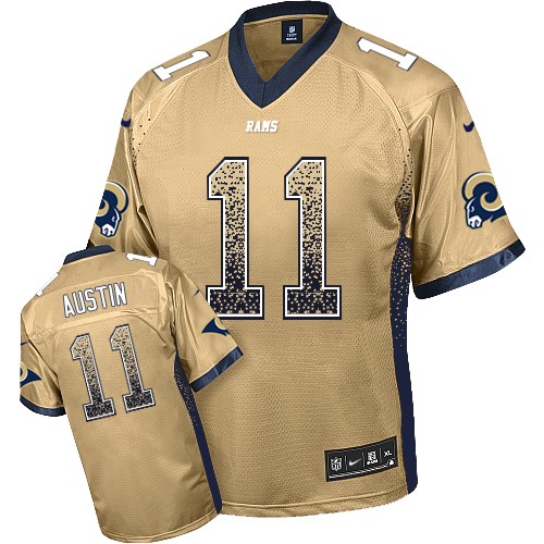 Men's Nike Los Angeles Rams #11 Tavon Austin Limited Gold Drift Fashion NFL Jersey