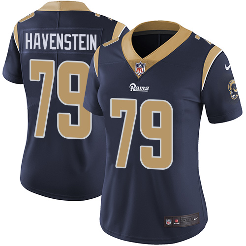 Women's Nike Los Angeles Rams #79 Rob Havenstein Navy Blue Team Color Vapor Untouchable Elite Player NFL Jersey