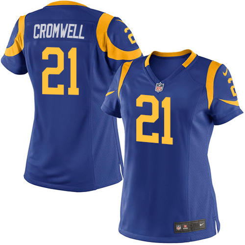 Women's Nike Los Angeles Rams #21 Nolan Cromwell Game Royal Blue Alternate NFL Jersey