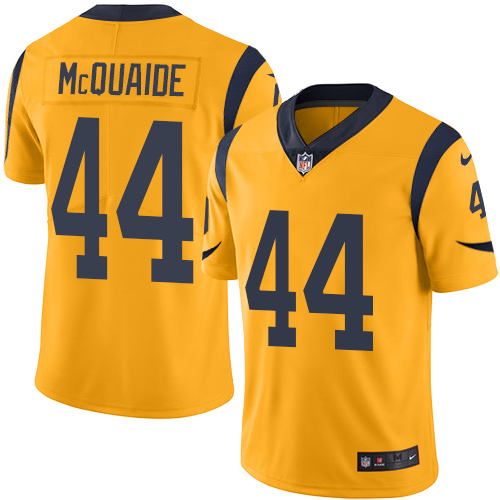 Men's Nike Los Angeles Rams #44 Jacob McQuaide Limited Gold Rush Vapor Untouchable NFL Jersey