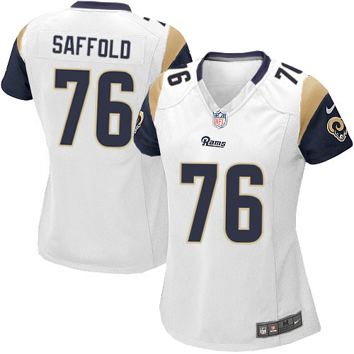Women's Nike Los Angeles Rams #76 Rodger Saffold Game White NFL Jersey