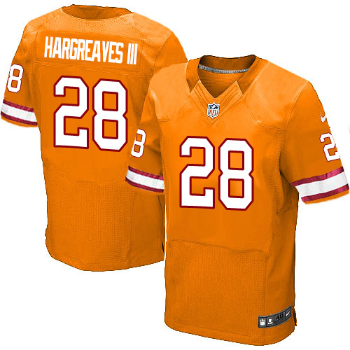 Men's Nike Tampa Bay Buccaneers #28 Vernon Hargreaves III Elite Orange Glaze Alternate NFL Jersey