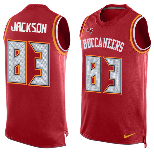 Men's Nike Tampa Bay Buccaneers #83 Vincent Jackson Limited Red Player Name & Number Tank Top NFL Jersey