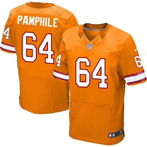 Men's Nike Tampa Bay Buccaneers #64 Kevin Pamphile Elite Orange Glaze Alternate NFL Jersey