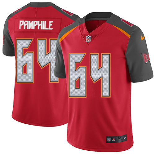 Youth Nike Tampa Bay Buccaneers #64 Kevin Pamphile Red Team Color Vapor Untouchable Elite Player NFL Jersey