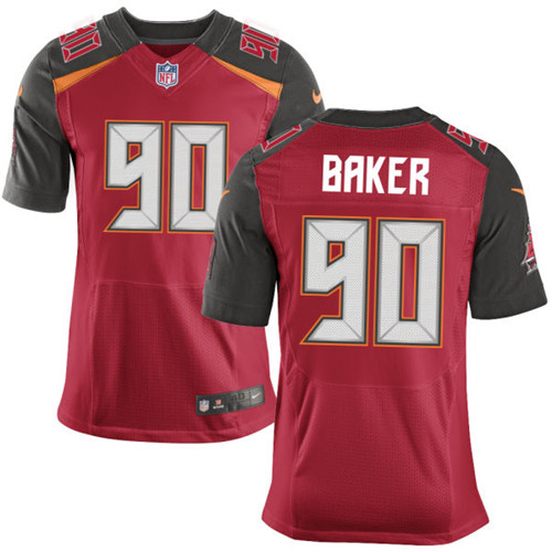 Men's Nike Tampa Bay Buccaneers #90 Chris Baker Elite Red Team Color NFL Jersey