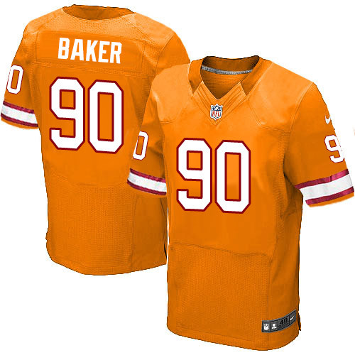 Men's Nike Tampa Bay Buccaneers #90 Chris Baker Elite Orange Glaze Alternate NFL Jersey