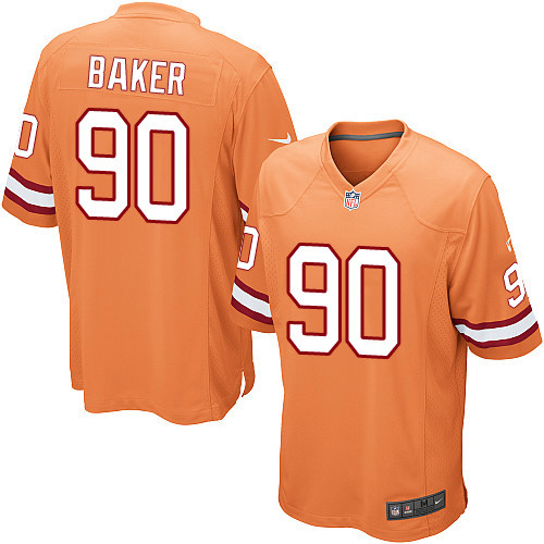 Men's Nike Tampa Bay Buccaneers #90 Chris Baker Game Orange Glaze Alternate NFL Jersey