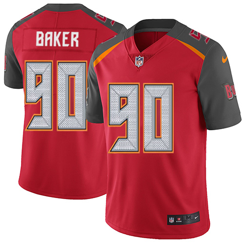 Youth Nike Tampa Bay Buccaneers #90 Chris Baker Red Team Color Vapor Untouchable Elite Player NFL Jersey