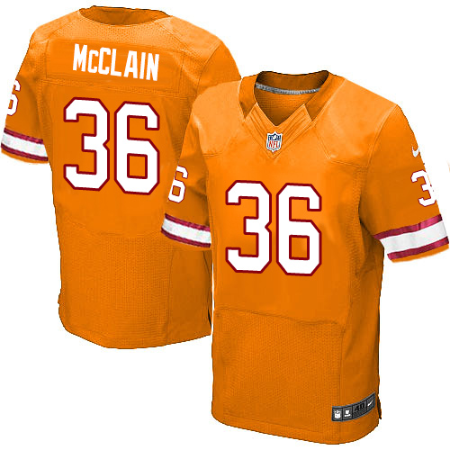 Men's Nike Tampa Bay Buccaneers #36 Robert McClain Elite Orange Glaze Alternate NFL Jersey